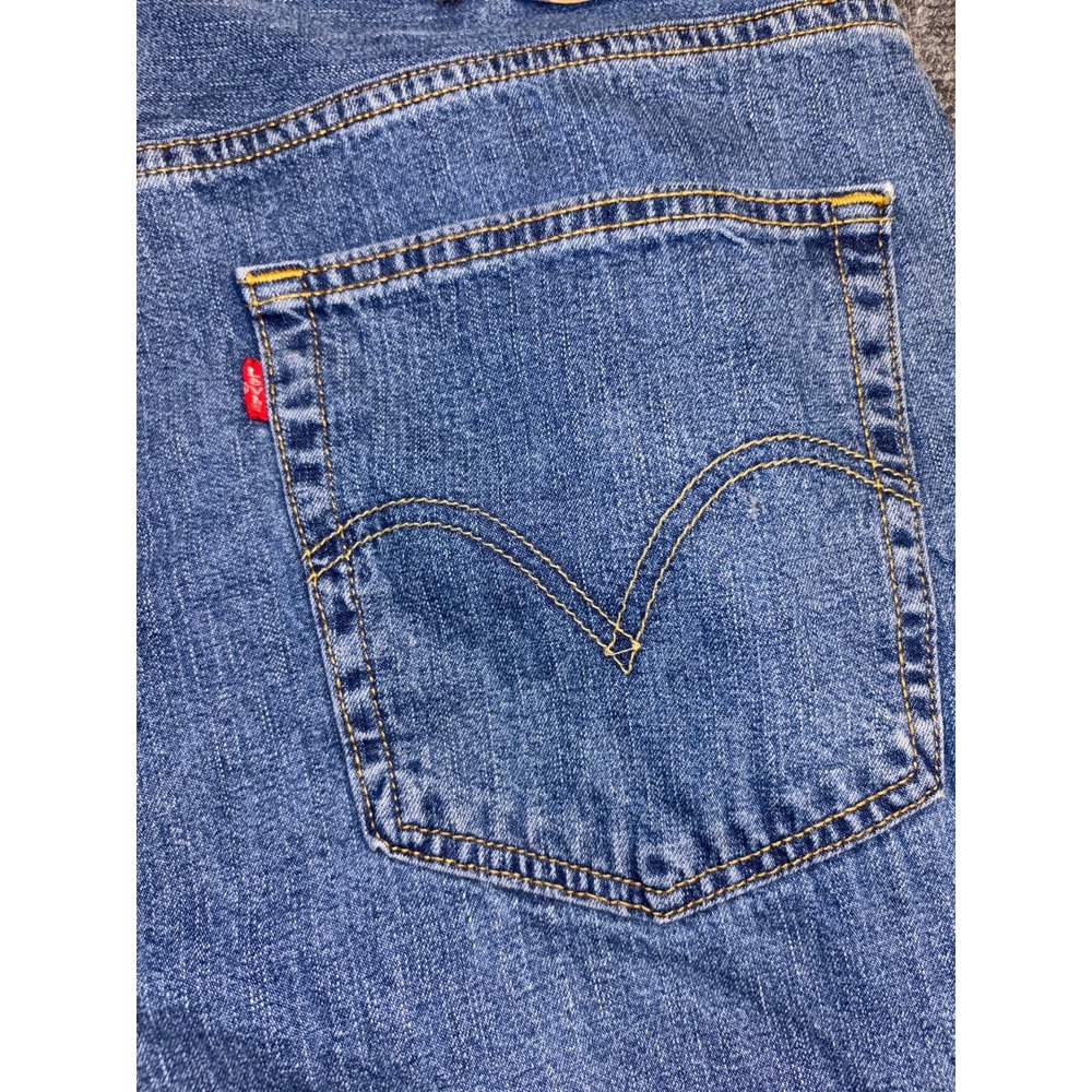 Levi's 569 Straight Jeans Men 38x34 Blue Denim Loose Fit Red Tab Double Stitch - Picture 8 of 10